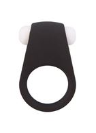 Чёрное эрекционное виброкольцо LIT-UP SILICONE STIMU RING 4 BLACK