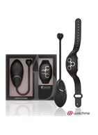 Черно-золотистое виброяйцо с пультом-часами Anne's Desire Vibro Egg Wireless Watchme