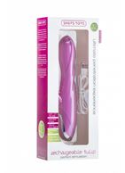 Розовый перезаряжаемый вибратор RechargeableTulip Pink - 21 см.