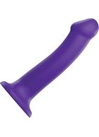 Фиолетовый фаллоимитатор-насадка Strap-On-Me Dildo Dual Density - size L (19 см)