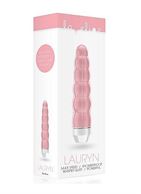 Розовый фигурный вибратор Lauryn - 15 см.