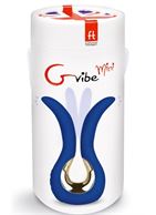 Синий вибратор Gvibe Mini с ушками