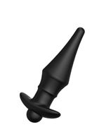 Черная перезаряжаемая анальная пробка №08 Cone-shaped Butt Plug (13,5 см)