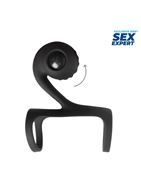 Черная насадка с вибрацией на пенис Sex Expert
