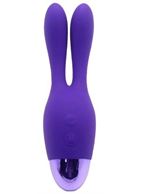 Фиолетовый вибратор INDULGENCE Rechargeable Dream Bunny - 15 см.