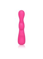 Розовый вибромассажер Impress Tongue со стимуляцией клитора - 18 см.