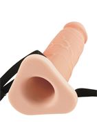  Полый поясной фаллоимитатор Silicone Hollow Extension - 25 см.