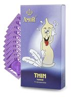 Супертонкие презервативы AMOR Thin Яркая линия (10 шт)