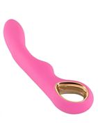 Розовый гладкий вибростимулятор Dual Petit (18,7 см)