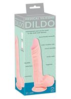 Реалистичный фаллоимитатор с чуть зауженной головкой Medical Silicone Dildo (21 см)