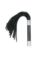 Черная плеть Flogger Whip With Metal Grip (38 см)