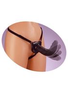 Черный страпон с гнущейся головкой Posable Partner Strap-On (17,8 см)