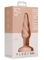 Телесная витая анальная пробка Rounded 5 Inch (12,7 см)