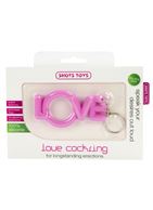 Розовое эрекционное кольцо-брелок Love Cocking 