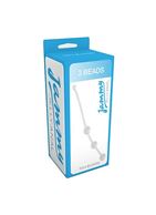 Прозрачная анальная цепочка JAMMY JELLY ANAL 3 BEADS CRYSTALL - 15 см.