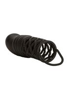 Черная удлиняющая насадка на пенис Silicone 2 Extension - 14,5 см.