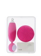 Розовый вибростимулятор с функциями ротации и вибрации DODO PINK