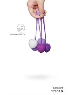 Набор из 5 вагинальных силиконовых шариков S-HANDE - CHERRY