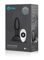 Чёрная анальная пробка с римминг-эффектом b-Vibe - RIMMING PETITE (12,4 см)