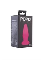 Розовая анальная втулка POPO Pleasure из эластомера (13,6 см)