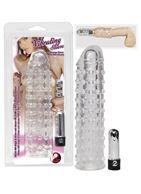 Прозрачная вибронасадка на пенис Vibropenis (17 см)