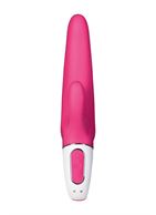 Ярко-розовый вибратор Satisfyer - Mr. Rabbit с клиторальным отростком (22,1 см)