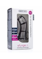 Чёрная сбруя на пенис Stinger I с вибрацией