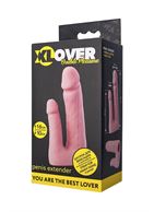 Полая насадка для двойного проникновения XLover Double Pleasure с фиксирующим ремешком