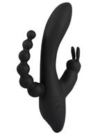Черный тройной вибратор Triple G-Spot Vibrator (20,8 см)