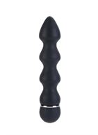 Анальная елочка 10-Function Tapered Anal Trainer рефленый с вибрацией черный