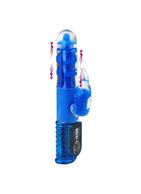 Синий хай-тек вибромассажёр Love Stroker Blue - 24,5 см.
