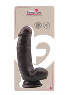 Коричневый фаллоимитатор DUAL DENSITY DILDO на присоске (17 см)
