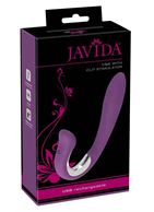 Перезаряжаемый вибратор Javida Vibe with Clit Stimulator с клиторальным стимулятором (18,5 см)