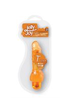 Оранжевый вибратор-реалистик JELLY JOY - 7" 10 RHYTHMS (17,5 см)