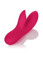Красный вибромассажер с лепестком для стимуляции клитора Silhouette S19