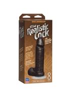 Коричневый фаллоимитатор The Realistic Cock 8” with Removable Vac-U-Lock Suction Cup (20,57 см)