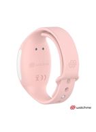 Розовое виброяйцо с нежно-розовым пультом-часами Wearwatch Egg Wireless Watchme