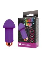 Фиолетовый силиконовый вибромассажер Sweet Toys (5 см)