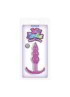 Фиолетовая анальная пробка Jelly Rancher T-Plug Ripple Purple - 10,9 см.