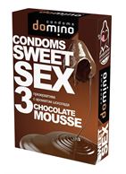 Презервативы для орального секса DOMINO Sweet Sex с ароматом шоколадного мусса (3 шт)