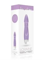 Фиолетовый вибратор Loraine со стимулятором клитора - 16,2 см.