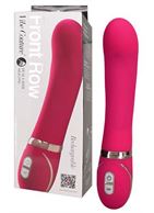 Розовый вибромассажер для точки G Front Row Pink GR - 22 см.