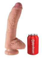 Телесный загнутый фаллоимитатор Dual Density 10 Cock - 25,4 см.