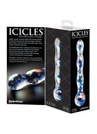 Анальный стеклянный стимулятор Icicles №8 (17,8 см)