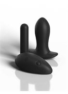 Черные трусики Remote Lace Peek-a-Boo с вибрацией и анальным стимулятором