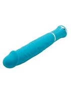 Голубой силиконовый вибратор ECSTASY Rowdy Dong (21,4 см)