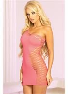 Изысканное платье наполовину из сетки DIVIDE and CONQUER HALF NET DRESS