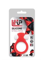 Красное эрекционное кольцо LIT-UP SILICONE STIMU RING 2