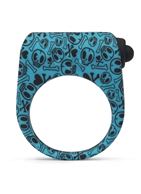 Бирюзовое эрекционное виброкольцо на пенис SILICONE LOVE RING