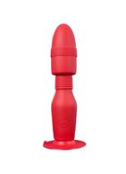 Красная анальная пробка с вибрацией MENZSTUFF VIBRATING BUTT PLUG 8.5INCH - 21,5 см.